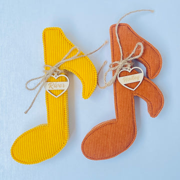 Romantic Music Gift – Soft Music Note Plush – Cute Handmade Present for Husband or Wife Who Loves Music