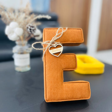 Personalised corduroy fabric letter, nursery decor new baby gift