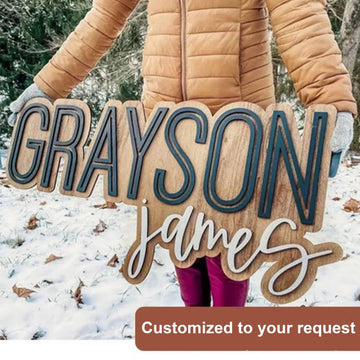 Custom Large Wood Name Sign, Nursery Name Sign, Girl Name Sign, Above Crib Name Sign, Baby Bame Sign, Boy Name Sign